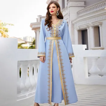 14550Abaya Dubajaus Musulmonų Suknelė Prabanga Ramadanas Kaftan Islamas Kimono Skraiste Moterų Caftan Marocain Maxi Šalis Suknelės 2023 Abayas Femme