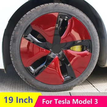 1PCS 19 Colių Automobilių Reikmenys Visą Ratlankio Dangtelis Stebulės Dangtelis Automobilių Hubcap Pakeitimo Varantys Bžūp Nustatyti Tesla Model 3 2020