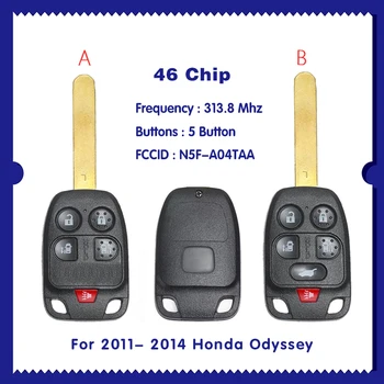 2011 m. - 2014 m. Honda Odyssey Nuotolinio Rakto Pakabuku 5 / 6 Mygtuką 313.8 MHz ID46 FCC: N5F-A04TAA CN003140