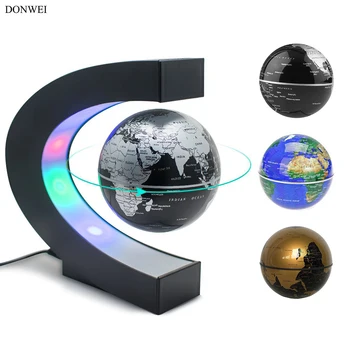 DONWEI Magnetic Levitation Pasaulyje LED Nakties Šviesos Patalpų Dekoro Pasaulio Žemėlapyje aukštųjų Technologijų Antigravity staliukas, Lempa Vaikams Dovanų