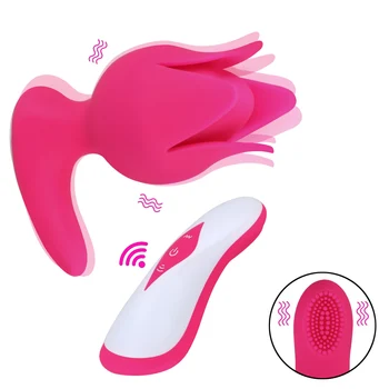 10 Dažnio Klitorio Stimuliatorius Sekso Žaislai Moterims Gėlių Formos Vibratorius Belaidžio Nuotolinio Valdymo Teptuku Vibratorius