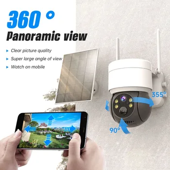 1080P Saulės Kamera, WiFi PIR Žmogaus Aptikimo Naktinio Matymo Wiifi Lauko vaizdo Kameros Apsaugos Stebėti Namų Slenksčio Garažas