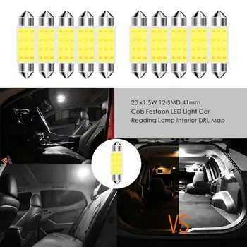 10vnt/Set Tvirtas LED Automobilių Lempos Aplinkos Apsaugos Ilgas Tarnavimo laikas Vandeniui Girlianda Automobilių COB LED Skaitymo Šviesa