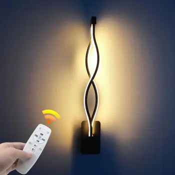 16W LED sienos lempos banga miegamasis šoninės sienos lempa, namų interjero apšvietimo koridoriuje aliuminio sienos lempos AC90-260V