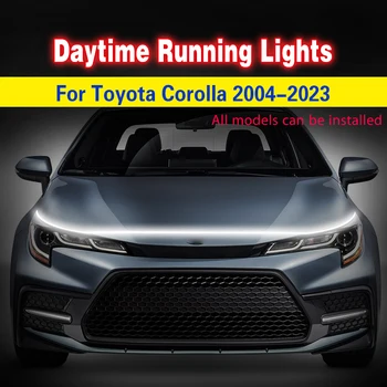 1pcs Automobilio LED DRL Šviesos važiavimui Dieną Toyota Corolla 2004-2023 Universalus Auto 12V Priešrūkinis Žibintas Apdailos Atmosfera Lempos
