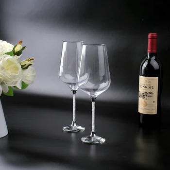 2 VNT Nėra Švino Premium Crystal Clear Stiklinės Raudonojo Vyno Dovanų Rinkinys Ilgas Stiebas Vyno Taure Puikiai tinka Raudona arba Balta