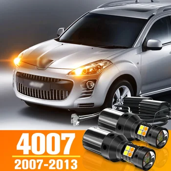 2vnt Dvitinklis Režimas, LED Posūkio Signalo+Šviesos važiavimui Dieną DRL Reikmenys, Peugeot 4007 2007-2013 m. 2008 m. 2009 m. 2010 m. 2011 m. 2012