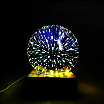 3D Spalvinga Romatic Naktį Šviesos Magija Krištolo, LED Lempos Kūrybos Stalo Lempa Namų Dekoro Miegamojo Atmosferą Stalas Šviesos