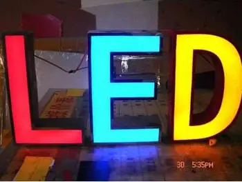 3D led šviesos žodis， 60*60mm šrifto Reklama LED raidžių （Prašome nurodyti spalvą šviesos, kai užsakymo.）