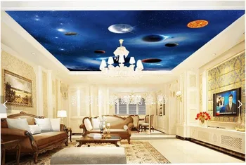 3d foto tapetai užsakymą 3d lubų freskomis tapetai Žvaigždėtas dangus kambarį lubų freskomis tapetai, dekoravimas, tapyba sienos