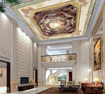 3d lubų freskomis Europos stiliaus namų tobulinimo virtuvė, svetainė, miegamojo tapetai, 3d lubų freskos tapetai, sienų ir 3 d