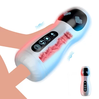 Automatinis vyrų masturbacija prietaiso vibravimo silikono makšties masturbacija taurės oralinis seksas gyvis sekso žaislai suaugusių patinų produktus