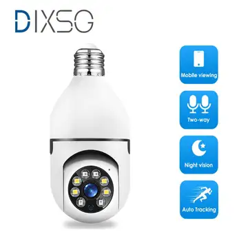 DIXSG E27 Lemputės Kamera, Wi-fi, Kamera, Patalpų 1080P Vaizdo Stebėjimo Monitorius Full Naktinio Matymo Auto Stebėjimo Home Security
