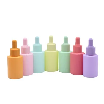 Didmeninė užsakymą spalvų logotipas 30ml stiklo serumas užkratas butelis tinktūra butelį kosmetikos pakuotės rožinė žalia mėlyna oranžinė, violetinė