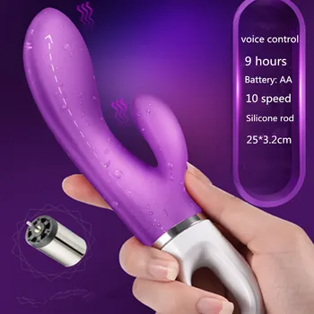 G spot dildo, vibratoriai, sekso žaislai, skirtas moters klitorio stimuliatorius 10 greičio gode energingas faloimitator Balso kontrolės Rabbit vibratorius