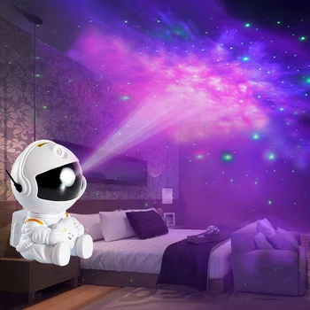 Galaxy Star Projektorius Žvaigždėtas Dangus Naktį Šviesos Astronautas Lemputė Su Nuotolinio Valdymo Namų Dekoro Apdailos Miegamasis Dekoratyvinis Dovanų