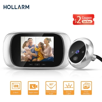 Hollarm 2.8 colio LCD Spalvotas Ekranas Skaitmeninis Doorbell Naktinio Matymo Elektroninių Durų Akutė Kamera Viewer Lauko Durų Varpelis