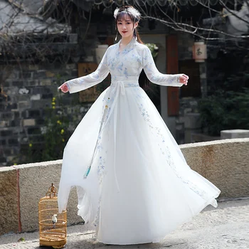 Kinų Tradicinė Festivalio Apranga Moterims Hanfu Suknelė Kinijos Liaudies Šokių Kostiumai Senovės Pasakų Princesė Hanfu Drabužius SL7156