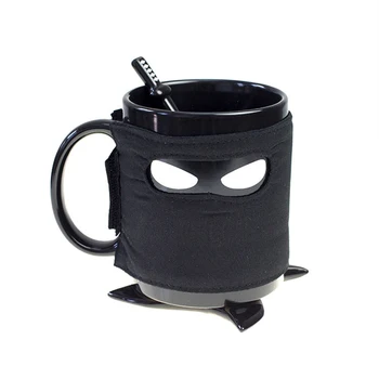 Kūrybinės Keramikos Black Ninja Puodeliai,Juoda Kauke Puodelis Su Šaukšteliu Kardas Kavos, Pieno, Arbatos Puodeliai, Pienas, Kava, Arbata, Puodeliai, Taurės dovanų