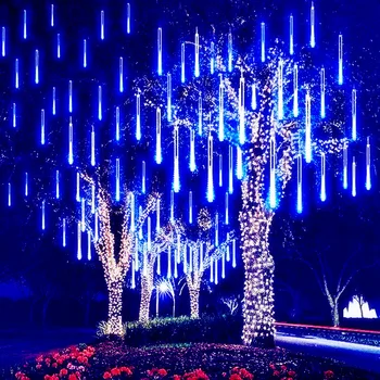 Meteoras Dušas LED Pasakų String Žiburiai Kalėdų Papuošalų, Namų Street Sodo Girliandą Naujųjų Metų Navidad Medžio Dekoro 8 Vamzdžiai