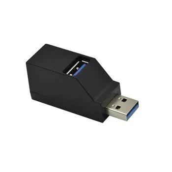 Mini 3 jungtys USB 3.0 Splitter Hub Didelės Spartos Duomenų Perdavimo Splitter Lauke Adapteriu KOMPIUTERIO, Nešiojamojo kompiuterio 
