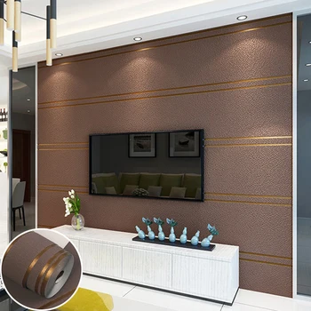 Modernus 3D Pločio Juostele Suede TV Foną, Sienos Popieriaus Ritinius Šiaurės Lyguma Spalvos Miegamojo Kambarį neaustinių ekrano Užsklanda Namų Dekoro