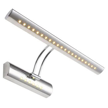 Modernus minimalistinis nerūdijančio plieno vonios vandeniui veidrodinė spintelė lempa su reguliuojamu LED veidrodis priekinis žibintas WF1217315