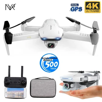 NYR Naujas GPS Drone S162 4K HD Dual-camera 5G WIFI FPV Sulankstomas Keturių rotorių Dron Viena Pagrindinių Grįžti Atstumas-500 Metrų