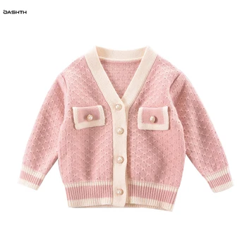 OASHTH Mergaičių megztiniai megztinis pavasarį ir rudenį plonas naujas megztinis baby vaikų drabužių megztinis kailis