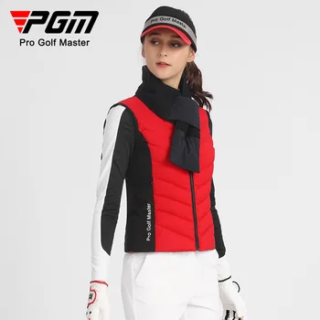 PGM Golfo Moterų Žemyn Liemenė Žiemos Lady Rankovių Sporto Striukė Vėjo Šilta Golfo Vest Ultra-light Soft Golfo Viršų Plonas Outwear
