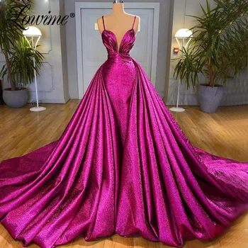 Prabangūs Įžymybių Suknelės Dubajus Dizaino Blizgančiais Vakare Gown 2020 M. Saudo Arabija Elegantiškas Išbėgęs Raudonų Kilimų Šalis Suknelė Prom Dresses