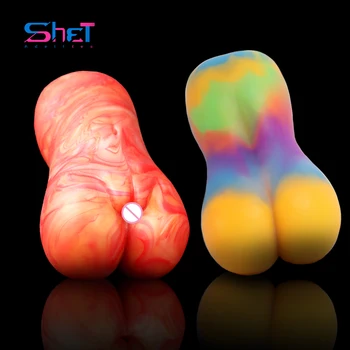SHET Vyrų Masturbators Taurės Realus Dirbtinės Makšties Sekso Priemonės Vyrams Šviesos Silikono Stora Kišenėje Pūlingas Žaislas Suaugusiųjų Produktas