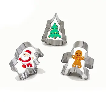 SYLPHY 3pcs/set Kalėdų Slapukus Cutter Formų Nerūdijančio Plieno, Medžio, Sniego Sausainių Pelėsių 