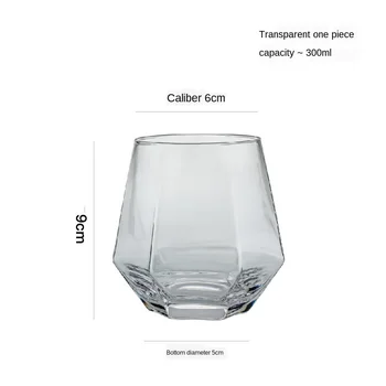 Spalvinga Kūrybinių Šešių pusės Stiklinės Vandens Puodeliai Pieno Stiklinę Sulčių, Puodelį Gėrimo Taurės Heatproof Stiklo Aukštos Išvaizda Lygio Puodelio Kavos Puodelis