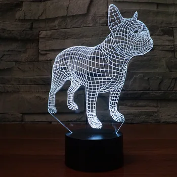 Spalvinga Naktį šviesos diodų (LED) Animacinių filmų Šuo Stalo Lempos Puikus Miegamojo Naktį Lempos Atmosfera Apšvietimas Šviestuvai Mėnulio lempa USB Kištukas