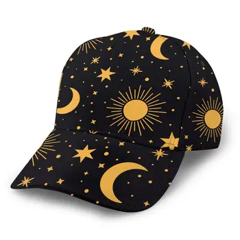 Sun Moon Stars Beisbolo kepuraitę moterys vyrai snapback kepurės Klasikinio Stiliaus skrybėlę Atsitiktinis Sporto Lauko dangtelis