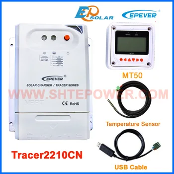Tracer2210CN Max PV pirkimo 100v 20A 20amp saulės nešiojamų valdiklis USB kabelis+temperatūros jutiklis balta MT50