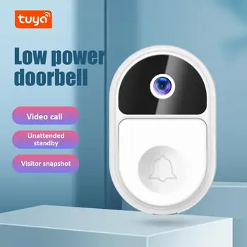 Tuya Belaidžio Ryšio Doorbell V8 HD Vaizdo Nuotolinio Doorhole Įkrovimo Auto Užfiksuoti Vaizdo Pokalbių Smart Wifi Bell palaiko Balso