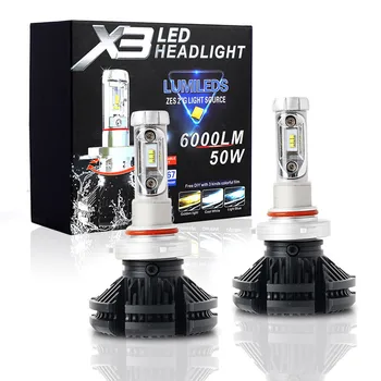 Xi21-X3 Automobilių led priekiniai žibintai H4, H7 H11 automobilių priekiniai žibintai yra universalūs led šviesos gavimas, pagaminti iš zes žetonų,gali išvesti 6000k vietoje šviesos
