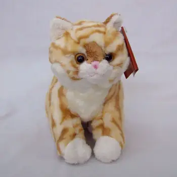 modeliavimas gyvūnų pliušinis žaislas apie 25cm šviesiai geltonos spalvos katė lėlės gimtadienio dovana w1856