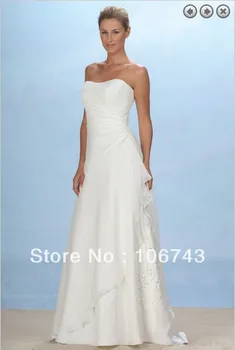 nemokamas pristatymas brautkleid maxi suknelės 2016 vestuvinės suknelės siuvinėjimo vestidos formaleswhite ilgą šifono suknelė Bridesmaid Dresses